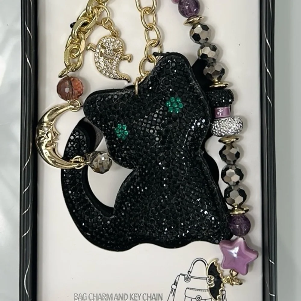Eye Candy Black Cat Keychain/ Bag Charm New In Box - Picture 3 of 10